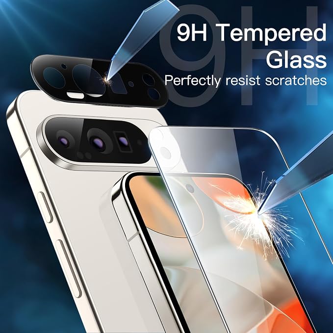 JETech Screen Protector for Google Pixel 9 Pro XL, 2+2 Pack | with Camera Lens Protector, HD Clear Tempered Glass, Anti-Scratch Protection, Easy Installation Tool - Image 4