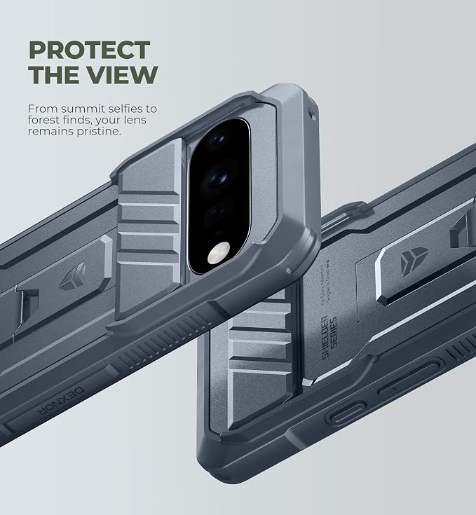 Dexnor for Google Pixel 11 Pro XL Case with Slide Camera Cover & 2 Front Frames & Built-in Screen Protector & Kickstand,Full-Body Shockproof Protective Cover Heavy-Duty Rugged Cases,Navy Blue(2026) - Image 3