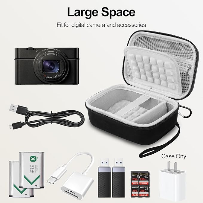 EMART Digital Camera Case, Small Camera Bag Fit Size<6"x4"x1.85" for Kodak. | Lightweight & Durable Camera Case Fits Canon G7 X Mark III/CAMKORY/VJIANGER/lECRAN Perfect for Travel,Daily Carry (Case Only) - Image 3