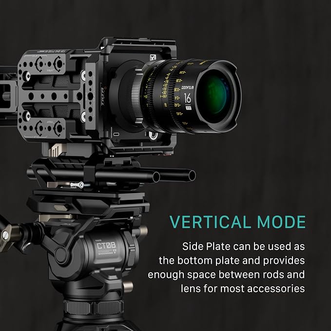 Tilta Camera Cage Pro Kit V-Mount Compatible with Blackmagic Pyxis 6K/12K| Full Cage, Top Handle, V-Mount Battery Plate, Side Plate, Bottom Plate, Universal 15mm Baseplate w/Rods, and Mini Tool | V-mount battery plate with 15mm LWS baseplate and NATO t... - Image 6