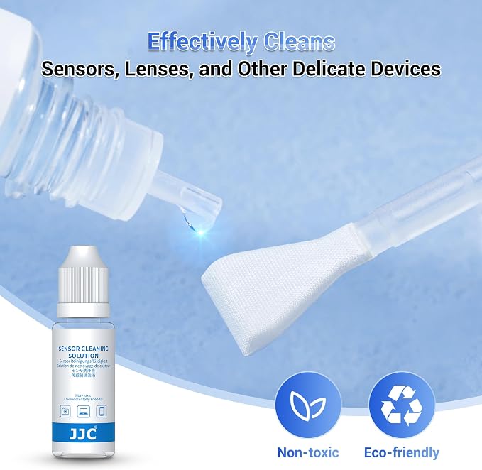 Upgraded Camera Sensor Cleanning Kit Cleaner Set with Bright Built in Light Cleaning Handle & 10PCS 16MM APS-C Sensor Cleaning Swabs & Sensor Cleaning Solution for APS-C Frame CCD and CMOS Sensors - Image 7