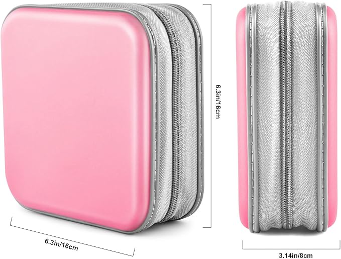 CD/DVD Case Wallet, Light Pink, 48 Capacity, Durable Plastic and Non-Woven Fabric Material, Easy to Carry and Organize CDs and DVDs | Zipper‑DVD Organizer, Scratch‑Resistant Sleeves Shield Discs From Dust & Damp; Stores Music, Video, Gaming & Blu‑ray D... - Image 6