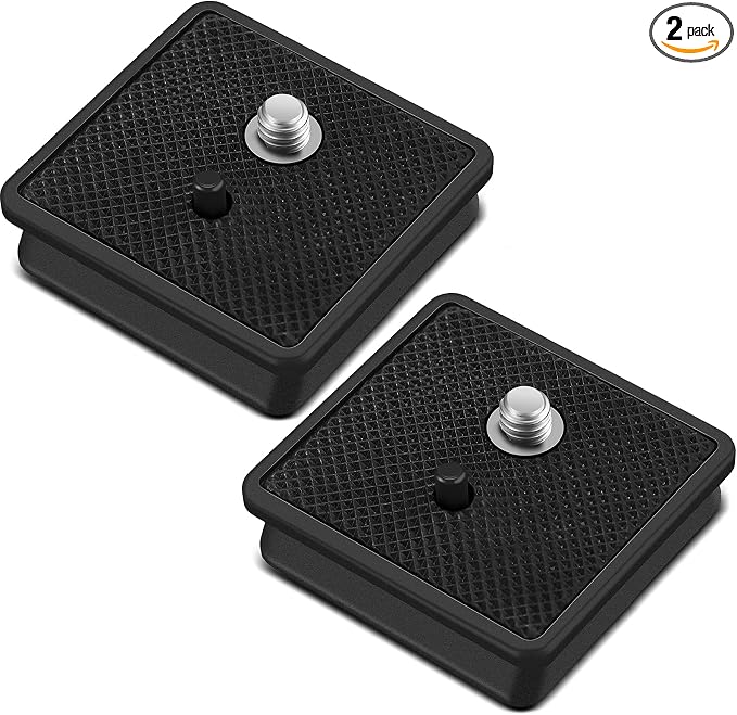 TOODOO 2 Pieces 41mm Qr Release Plate, Camera Tripod Ball Head Quick Plate | Camera Tripod Mount, Replacement Compatible with Ambico V0552 V0554, Sunpak 7500 Pro 7500tm 7575, Kalimar Pro-tech V40 by TOODOO