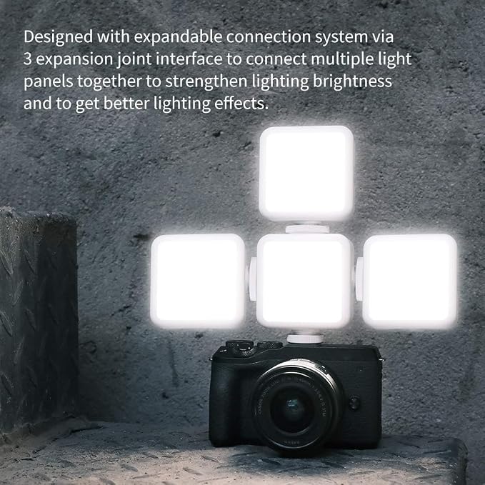 Ulanzi VL49 Mini LED Video Fill Light, 2000mAh Rechargeable Camera Light | CRI95 Adjustable Brightness, Design with 3 Expansion Cold Shoes, White Lighting for Canon Photography Tiktok Live Stream - Image 4