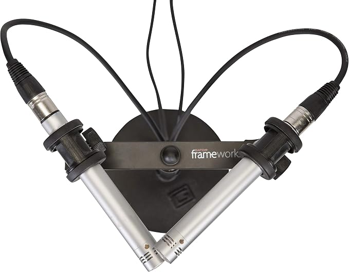 Gator Frameworks 1-to-2 Mic Mount Bar, Fits 5/8 Thread (GFWMIC1TO2) | Ideal for Stage Performances and Studio Use, Dual Mic Mounting with 5/8"-27 Threading, Durable Aluminum Build - Image 7