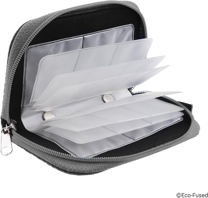 Eco-Fused Memory Card Case - Fits up to 22x SD, SDHC, Micro SD, Mini SD and 4X CF - Holder with 22 Slots (Black & Grey / 22 Slots - 2 Pack) - Image 3
