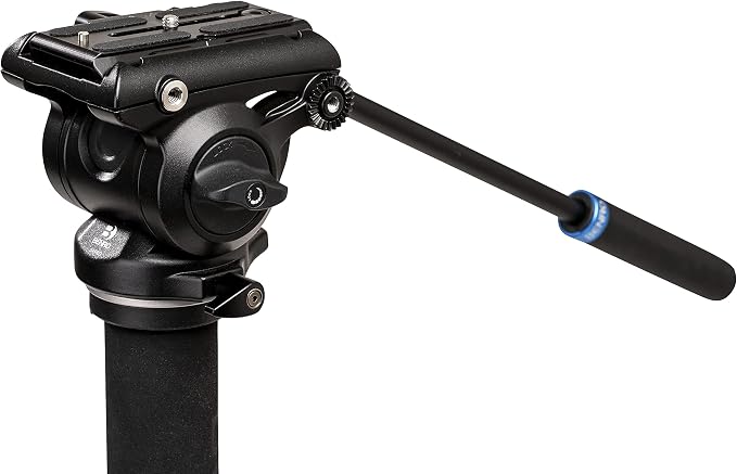 Benro A48FD Aluminum Video Monopod with S4PRO Fluid Head – 3-Leg Base, Smooth Pan/Tilt Motion, Sliding Quick-Release Plate & Travel-Friendly Support for Video Creators (A48FDS4PRO) - Image 6