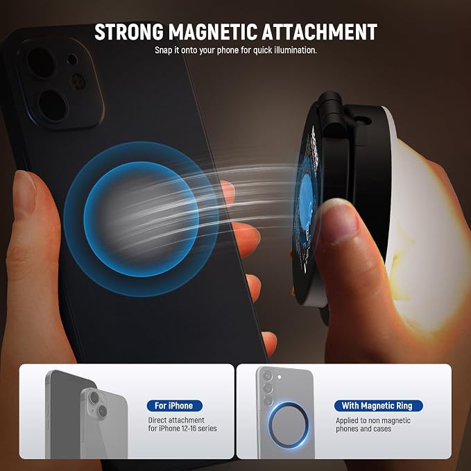 NEEWER ENTRY LEVEL VERSION Magnetic Selfie Light Compatible with MagSafe iPhone, 4 Mode CRI95+ 914lx 1.5W Plastic Folding Small LED Phone Fill Ring Lighting for Recording Makeup Video Conference,NL40R - Image 6