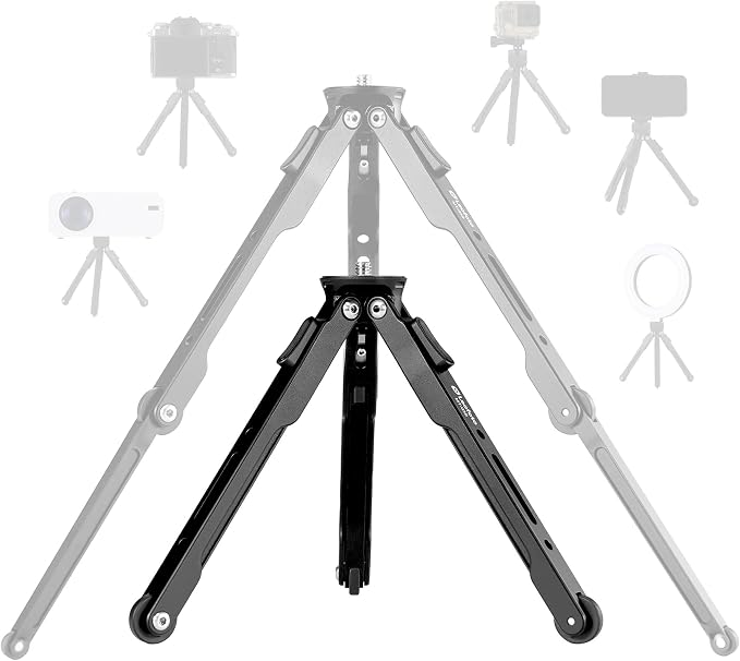 LEOFOTO Aluminum Mini Table Tripod, Weight 162g/0.35lb, Maxload 5kg/11lb, Foldable Stand, Compact Camera Spider Tripod, for Camera/Phone/Live Stream Light/Projector MT-03 Lightweight Version (MT-03S) - Image 7