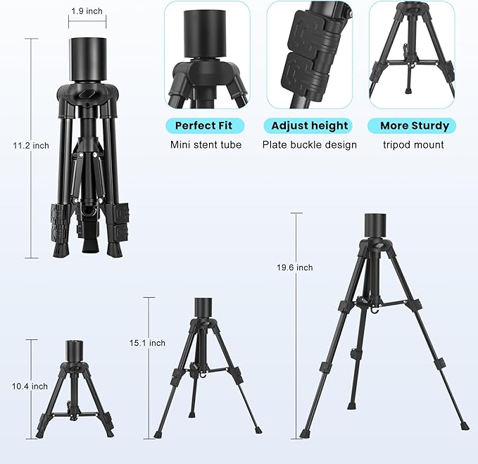 Starlink Mini Tripod Stand Mount with Aluminum Adapter Height Adjustable | for All Starlink Mini Models Portable Sturdy Starlink Mini Stand for Camping RV Travel Outdoor Setups - Image 4