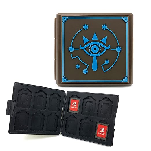 doepeBAE Game Card Case for Nintendo Switch,Portable Game Card Holder,Hard Shell Storage Case,Large Capacity Switch Card Organizer with 12 Card Slots (Z brown) by Unknown