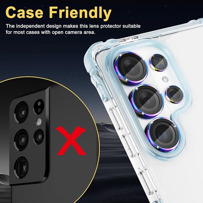 Camera Lens Protector for Samsung Galaxy S26 Ultra, Colorful | Tempered Glass, Auto-align Tray, Easy Installation, Case Friendly, Anti-Scratch, HD Clear, Ultra Slim - Image 5