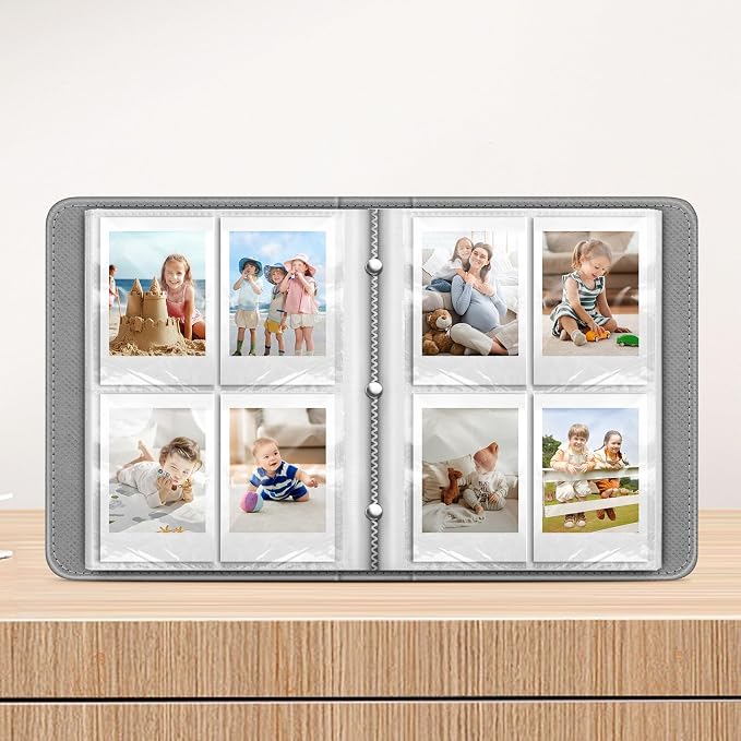 Fintie Photo Album For Fujifilm Instax Mini 2x3 Inch Films - 256 Pockets | For Fujifilm Instax Mini 13/12/11/99/40/Evo/Se/7+/Liplay Instant Camera, Photos Keepsakes, Kids Memory Book, Ocean Marble - Image 7