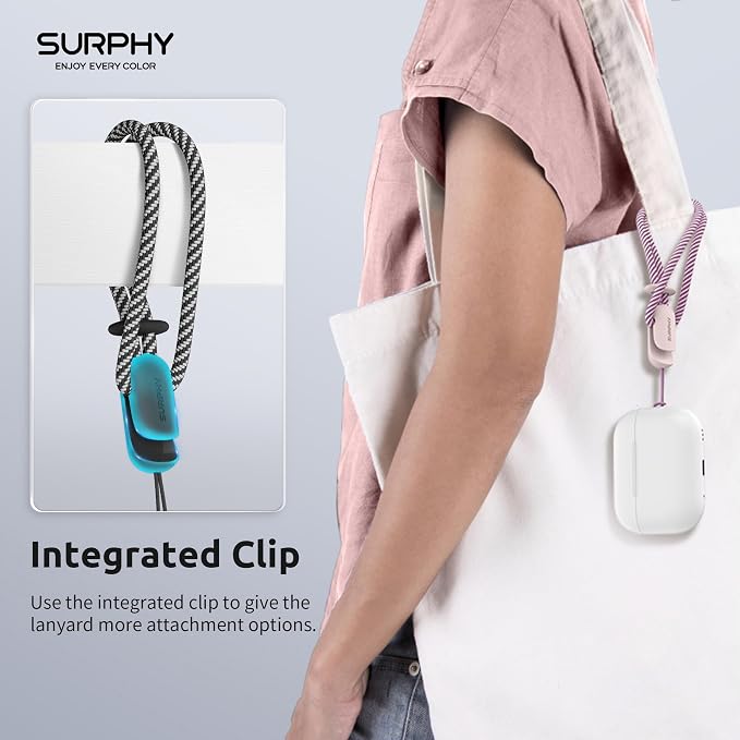SURPHY 2 Pack Phone Lanyard, Phone Wrist Strap for Case, Camera Wrist Strap | Ultra-Light 2-Color Braided Phone Strap, Cellphone Charm Strap, Anti-Lost Wrist Lanyard for Women and Men, Pink Black - Image 4