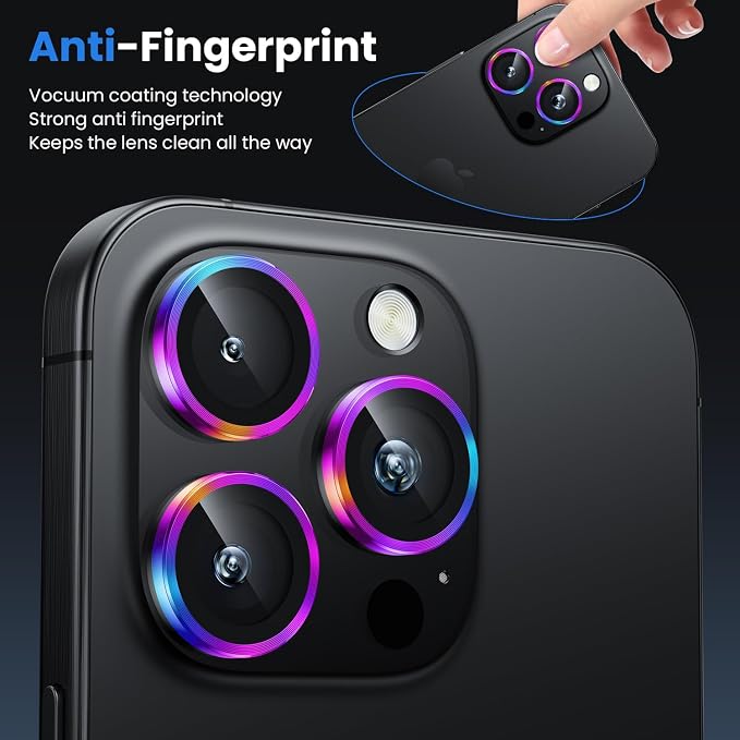 WSKEN for iPhone 16 Pro/iPhone 16 Pro Max Camera Lens Protector | Original Shooting Mode, Individual Metal Cover Film, Shatterproof HD Tempered Glass Camera Screen Protector, Colorful - Image 4