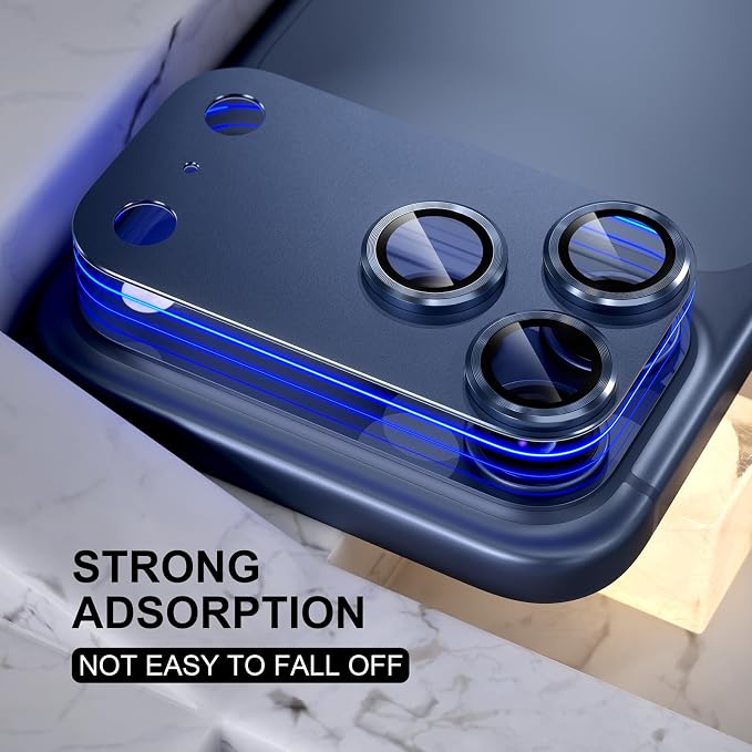 Choiche for iPhone 17 Pro Max Camera Lens Protector, Deep Blue | Metal Camera Cover with 9H Tempered Glass Lens Screen Protector Accessories, Strong Adsorption, Case-Friendly, 6.9-inch - Image 5