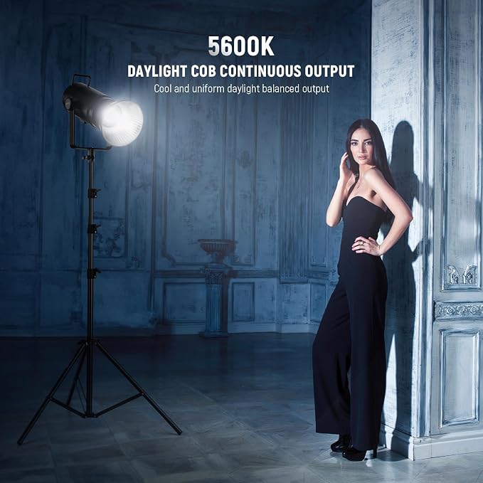 NEEWER CB200 210W LED Video Light with 2.4G/APP Control, 5600K Daylight COB Continuous Output Lighting for Photography with 98500lux/m, CRI97+/TLCI97+, 9 Scenes, PWM Dimming, Bowens Mount - Image 2