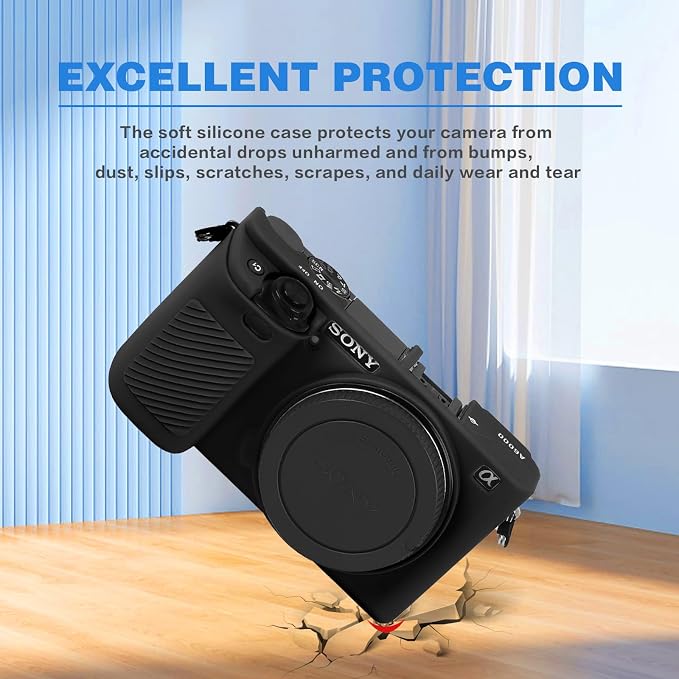 Easy Hood Case for Sony Alpha A6000 ILCE-6000 Digital Camera-Black | Buttons Marker,Soft Silicone,Anti-Scratch,Dustproof,Shockproof,Slim Fit,Lightweight,Enhanced Grip,Easy to Install&Clean - Image 6