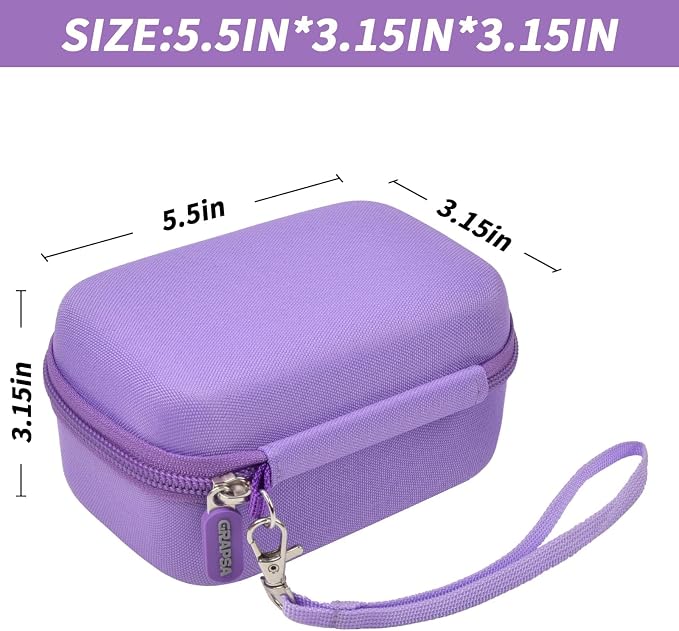 Digital Camera Case for Travelers & Vloggers, Case Only, Purple | Fits Cameras up to 5.1 x 2.9 x 1.8", Hard Shell Protection, Mesh Pocket for SD Cards Battery Cable, Compact Size for Backpack - Image 5