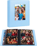 Aevdor 5x7 Photo Album, Holds 272 Photos, Leather Cover, Blue | Clear 5x7 Photo Pockets, Front Display Window, Family, Wedding, Birthday, Anniversary & Travel Memories by Aevdor