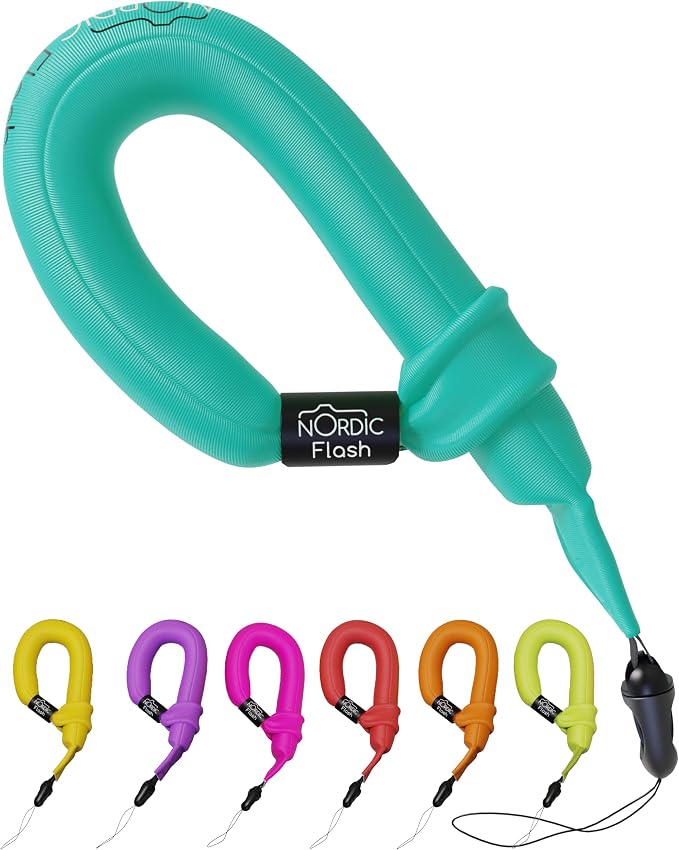 Nordic Flash Waterproof Phone & Camera Float Wrist Strap for Underwater | Waterproof Float Strap Compatible with GoPro Hero 13, Insta360 X4, DJI Action 5 Pro, iPhone, OM System TG-7 & Kodak WPZ2 by NordicFlash