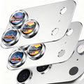 SiHPuoy Camera Lens Protector for iPhone 17 Pro Max, Tempered Glass,Silver | 2pcs, 9H+ Hardness, Military Grade Shatterproof, Anti-Scratch, Case Friendly, Metal Camera Cover, Does not Affect Night Shots by SiHPuoy