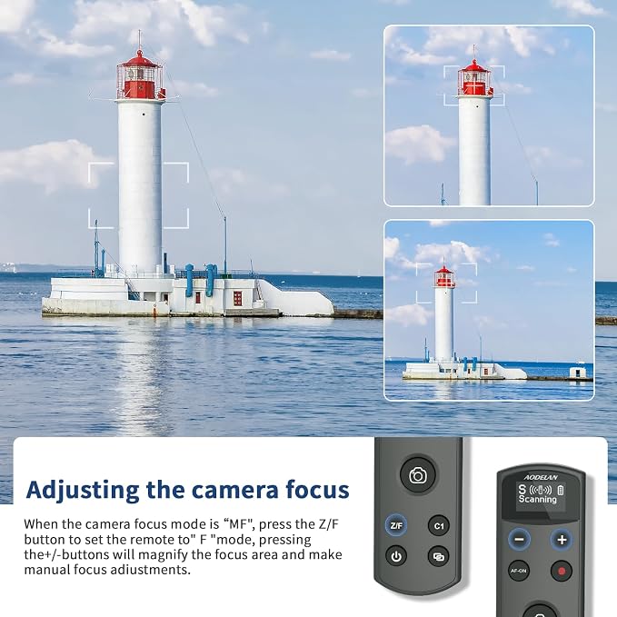 for Sony Camera Rechargeable Shutter Release Wireless Remote Control | Compatible with Sony ZV-E10,ZV-1F,ZV-1,A6400,A6700,A7C,A7III,A9,A9 II,DSC-RX0 II,Replace RMT-P1BT(Black) - Image 5