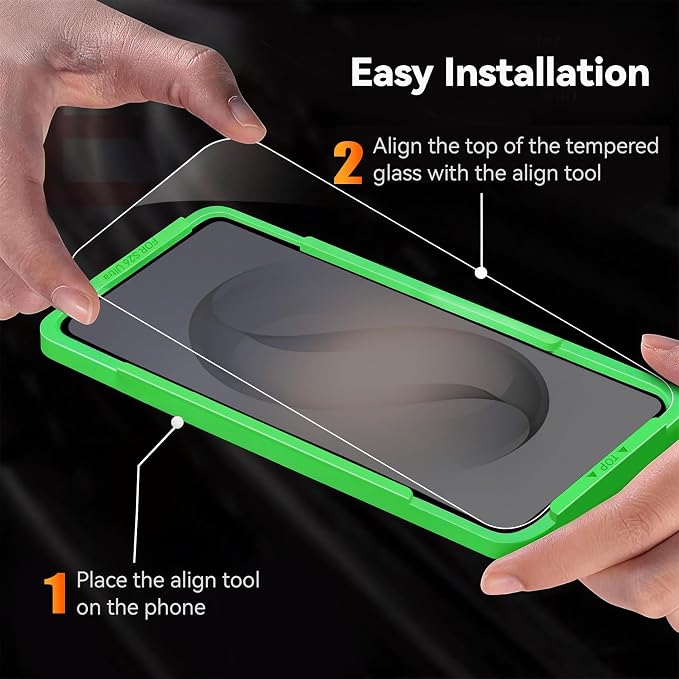 Wiaocit Tempered Glass Screen Protector for Samsung Galaxy S26 Ultra | 3+3 Pack, 9H Hardness, Camera Lens Protector, Installation Frame, Bubble Free, Case Friendly - Image 2