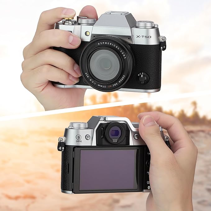 Haoge Metal Hot Shoe Thumb Up Rest Hand Grip for Fujifilm X-T50 XT30III Fuji X-T30 II X-T10 X-T20 X-T30 XT10 XT20 XT30 Camera Silver THB-XT30S - Image 2