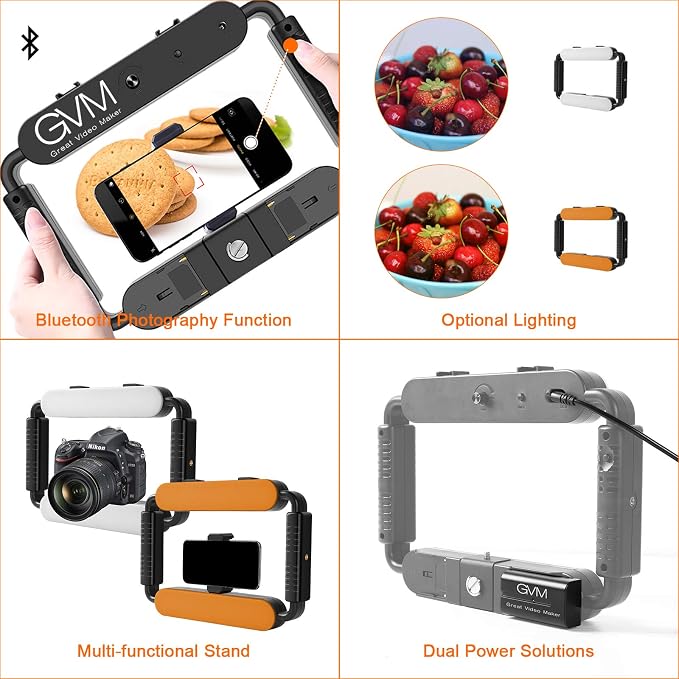 GVM Great Video Maker LED Ring Light 5600K Selfie Light, Smartphone Video Rig & Phone Video Stabilizer for Camera, Smartphone, Makeup, YouTube Setup, Self-Portrait Shooting with Bluetooth - Image 9