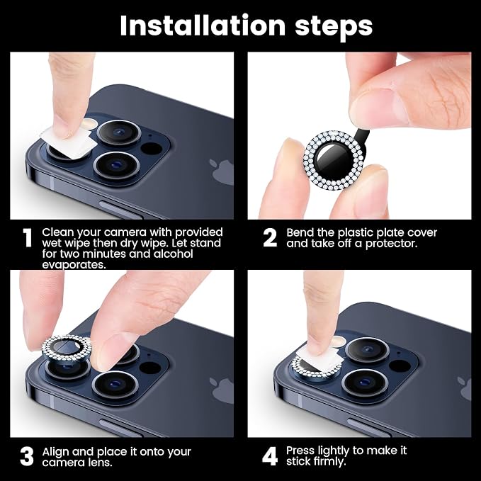 Tensea Camera Lens Protector Compatible for iPhone 17 Pro Max/17 Pro/15 Pro Max/15 Pro/16 Pro Max/16 Pro/14 Pro Max/14 Pro, Metal Tempered Glass Cover Camera Screen Protector Accessories,Case Friendly - Image 7