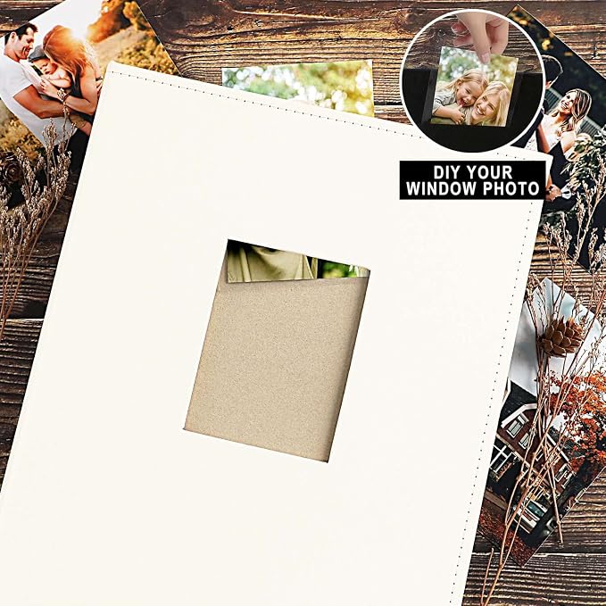 Ywlake Photo Album 4x6 400 Pockets, Leather Photo Albums Holds 400 Vertical Pictures Only Beige - Image 3