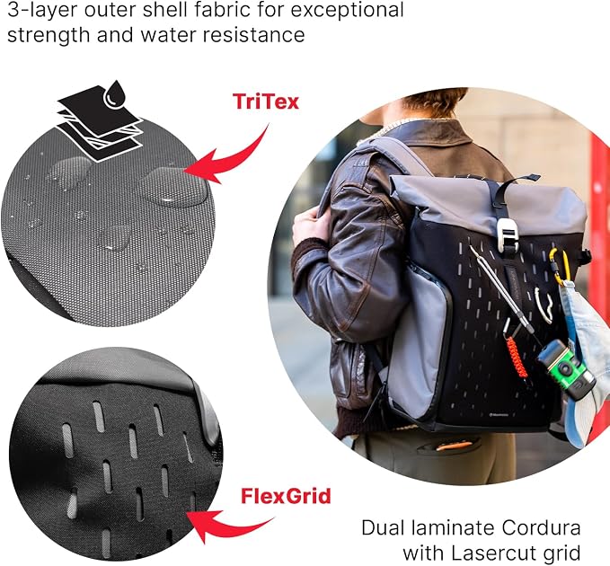 Manfrotto Uncover Camera Backpack 30L, Expandable Roll-Top | Waterproof Travel Camera Bag for DSLR, Mirrorless and Drone, Quick Side Access, 16" Laptop Photography Backpack - Image 6
