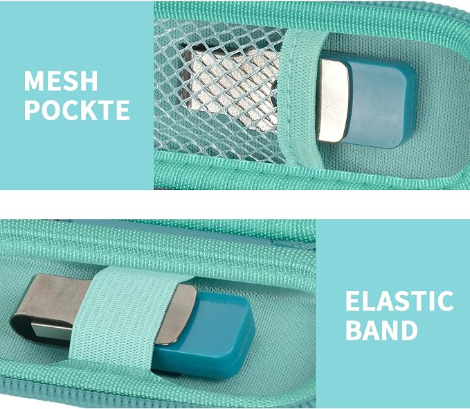 USB Flash Drive Case, SD Card/Thumb Drive/Memory Cards Holder, Bag Only | SDXC/SDHC Storage, Electronic Accessories Organizer for SanDisk / for Samsung, for Students/IT/Office/School/Travel, Mint - Image 4