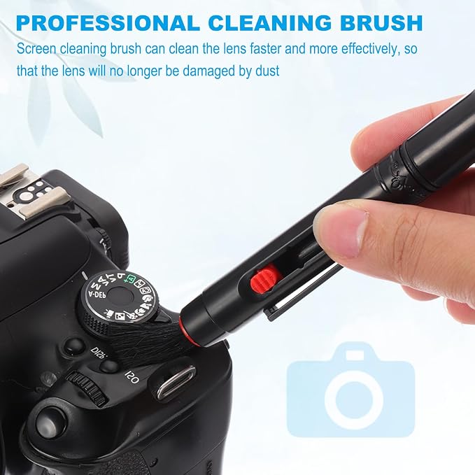 PATIKIL Camera Dusting Brush, Multifunction Cleaning Brush Keyboard Lens Cleaning Pen Screen Lens Cleaner for Vinyl Records, LP Scan, SLR & Computer Screens,3 Pcs Red - Image 4
