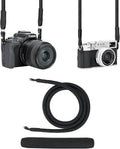 JJC 100cm Braided Rope Neck Shoulder Strap for Canon T7 T6 R100 R50, Black | Soft Camera Strap for Canon EOS R10 R6 R5 Nikon Z30 Z7II Zfc Fujifilm XM5 XS20 X100V Sony A7R A7S A7 V & More DSLR Mirrorless by JJC