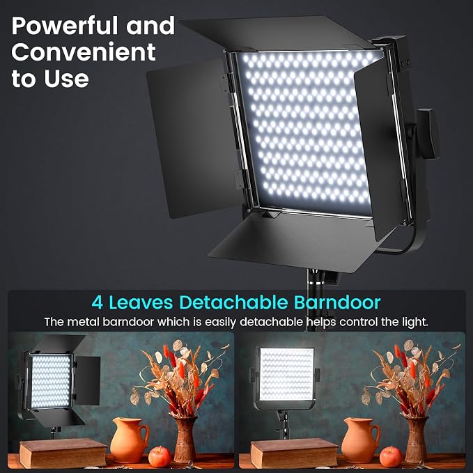 RGB Photography Lighting Kit, 50W Bi-Color Professional LED Studio Lights, 2300k~8500k Dimmable Photo Lights for Photography Filming Camera Video Recording Stage Shooting Streaming YouTube TikTok - Image 5