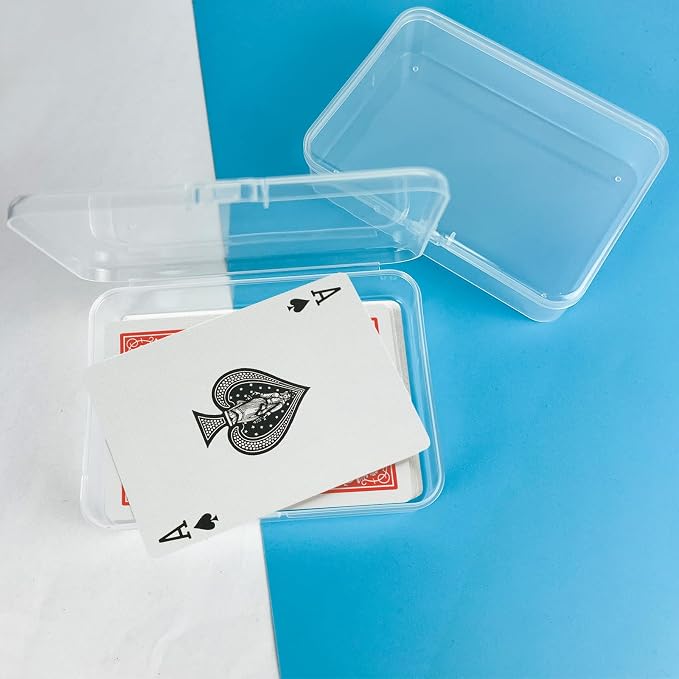 IOKUKI 8 Pcs Blank Playing Card Case, Clear Plastic Playing Game Card Storage Box Holder for Bank/Business/Game/PTCG Cards Not for Uno - Image 7