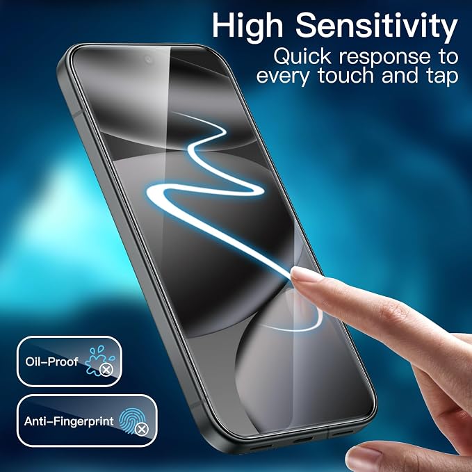JETech Screen Protector for Google Pixel 10 Pro, 2+2 Pack | with Camera Lens Protector, HD Clear Tempered Glass, Anti-Scratch Protection, Easy Installation Tool - Image 7