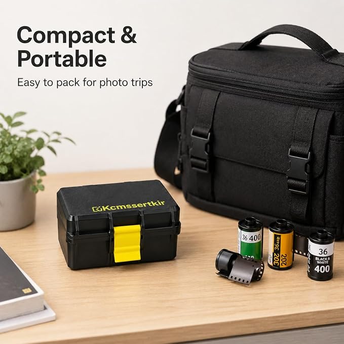 Film Box/135 Film Case -for 3 Rolls of 35mm Films ，to Sort & Enjoy & Safeguard Film, 3D printing technology。 (black-6) - Image 7