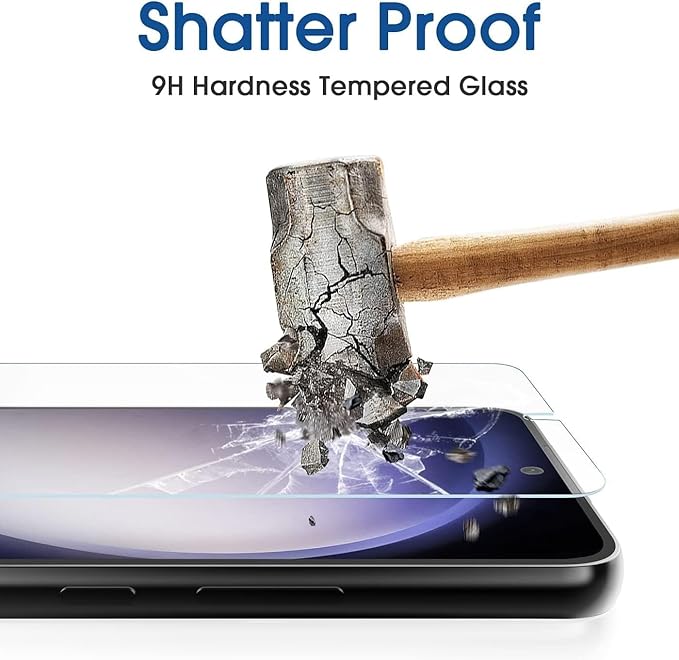 amFilm OneTouch for Samsung Galaxy S23 Screen Protector Tempered Glass | Auto-Alignment, 30s Install, Bubble Free, Scratch & Drop Protection, HD Clear, Camera Lens Protector, 2+2 Pack (S23-6.1'') - Image 4