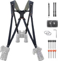 PGYTECH Quick Release Camera Strap Master, Dual Camera Harness for 3-Camera | Leather Padded, Adjustable Double Camera Harness for Photographers, Ideal for Sports, Wildlife, Weddings & Events, Black by PGYTECH-US