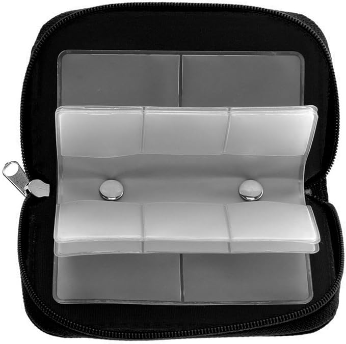 Memory Card Carrying Case - Suitable for Micro SD, Mini SD and 4X CF, Card Holder Bag Wallet for Media Storage Organization (Black) - Image 7