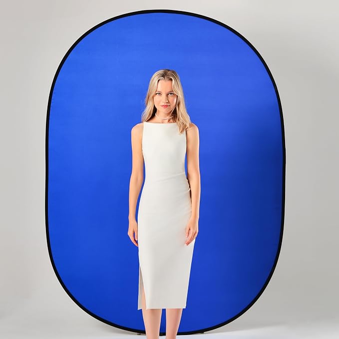 Kate Collapsible Pop-Up Blue Gray Backdrop for Self-Tape Auditions 581 | Collapsible Backdrop 5'x6.5'Blue Gray Portable Photography Background for Self-Tape Auditions, Professional Headshots - Image 7