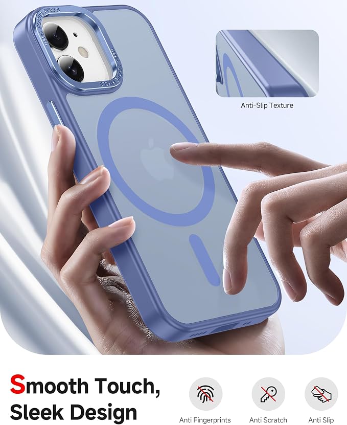 LeYi for iPhone-12 Mini Case/iPhone-13 Mini Phone Cases Blue:[ Screen Protector X2+ Camera Cover X2] Compatible with Magsafe i iphone12 12mini Slim Protective Magnetic Funda para 13mini, Light Blue - Image 5