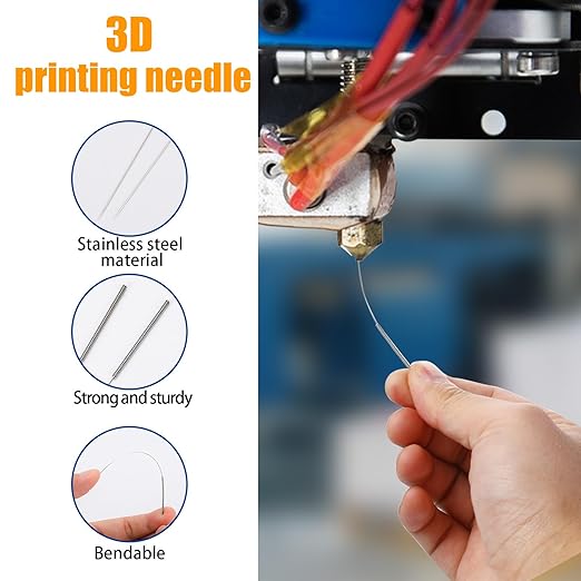 60 Pieces 3D Printer Nozzle Cleaning Kit,Stainless Steel Nozzle Cleaning Needles 3D Printer Tool Kit 3D Printer Nozzle Cleaner 3D Printer Accessories (Diameter 0.15/0.2/0.25/0.3/0.35/0.4mm) - Image 6
