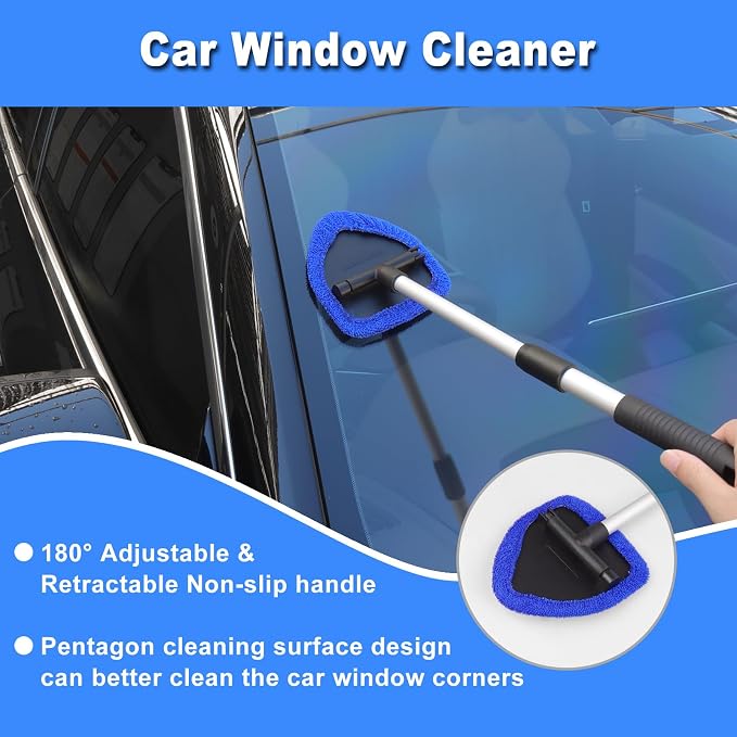 Windshield Cleaner Tool, Car Interior Detailing Cleaning Brush Kit | Car Detailing Brushes, Car Cleaning Gel, Car Cleaning Supplies Tools Accessories for Women, Men, Interior - 15Pcs - Image 2