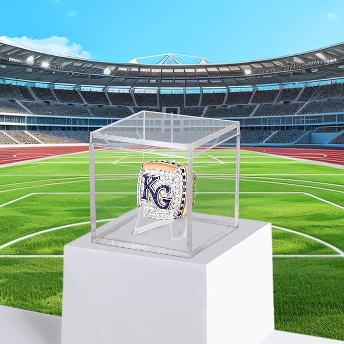 Championship Ring Display Case, Clear Acrylic Memorabilia Stand Cube Holder Dust Protection Transparent Storage Box for Sports Baseball Basketball Fan Souvenir Protection Supplies (2.1 x 2.1 x 2.1) - Image 8
