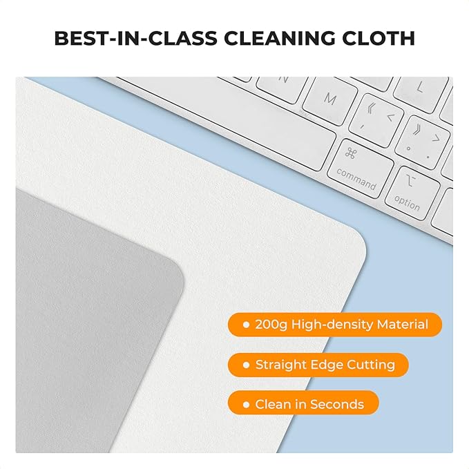 K&F CONCEPT Microfiber Lens Cleaning ClothX30,Glasses Cleaning,High Density | Individually Packaged,Percision Cleaning,Washable And Reusable,for Eyeglasses,Camera Lens,Screen Cleaning,White & Grey,MC01 - Image 3