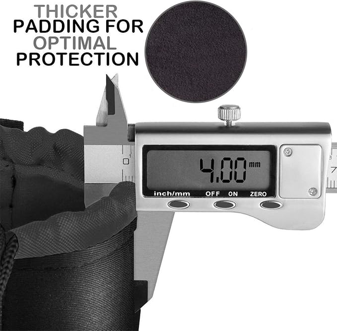 Selens Protective Neoprene Lens Pouch for DSLR Camera Lens | Compatible with Sony, Olympus, Panasonic - Thick Padded Medium Camera Lens Case Bag - Image 3